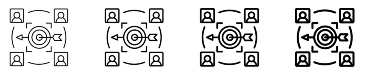 Audiences  Icon Set Different Style Collection