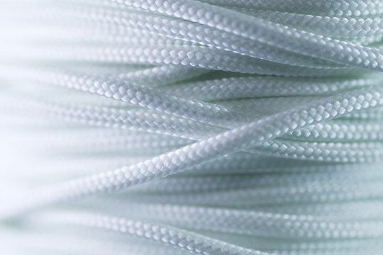 Close up of reflective tent or camping rope