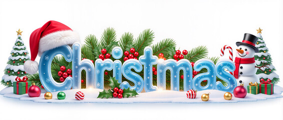 christmas banner isolated, concept