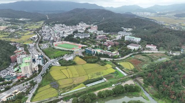 Aviation video of Dongguk University in Gyeongju