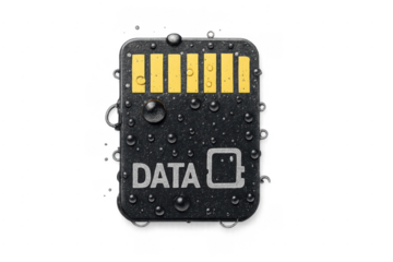 Waterproof sd card with data label protecting information