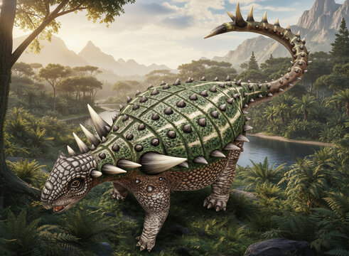 Pawpawsaurus campbelli, a herbivorous nodosaurid ankylosaur dinosaur from the Early Cretaceous (Albian) of Texas