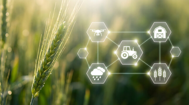 Modern agriculture empowers farm growth with drone technology for precision farming - Powered by Adobe