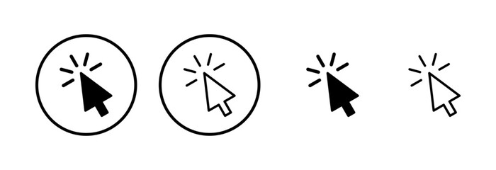 Click icon logo design. pointer arrow sign and symbol. cursor icon