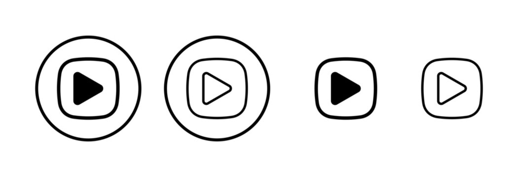 Play icon logo design. Play button sign and symbol