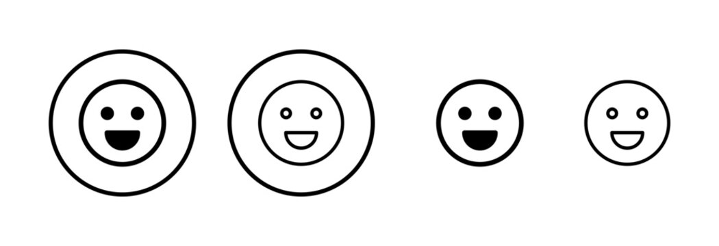 Smile icon logo design. smile emoticon icon. feedback sign and symbol