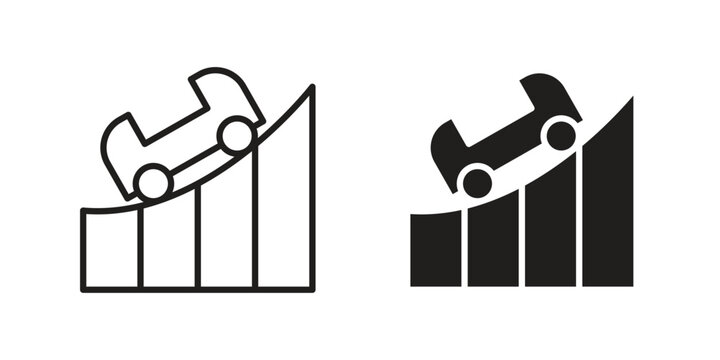 Roller coaster icon for your website design, logo, app, UI. EPS10