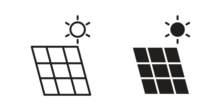 Solar panel icon for your website design, logo, app, UI. EPS10