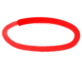 red rubber band, red rubber ring, Highlight hand drawing different circles isolated on the transparent background, Handwritten red circle For marking text, numbers, marker pen, pencil, logo, hand-draw