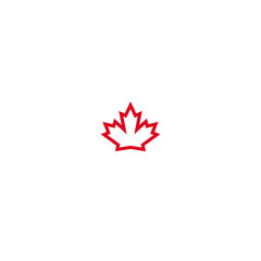 Maple leaf Canada logo Icon flat vector design