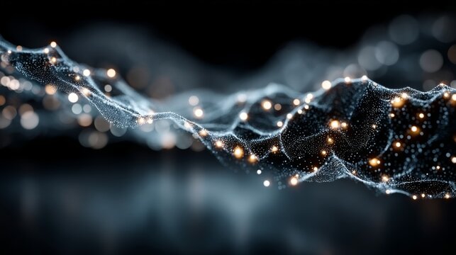 Futuristic digital network with innovative connectivity, cyber security, data transfer, and advanced technology elements in a modern abstract design