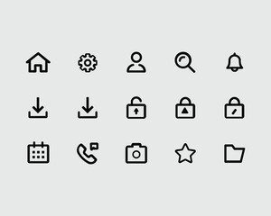 Minimalist UI UX Line Icons Collection