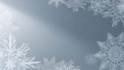 Beautiful Macro Snowflakes Patterned Ice Crystals Falling Winter Season Cold Weather Snowflake Background