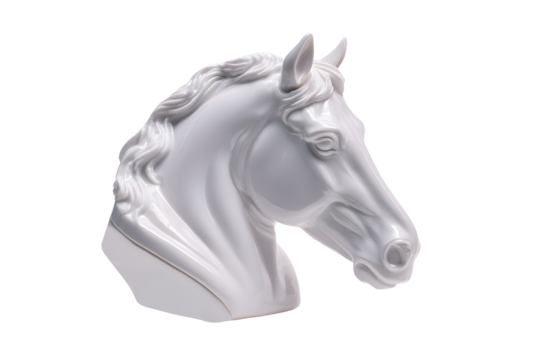 Horse head on a neutral transparent background for designers, marketers. 2026. Popular illustration, object, symbol, texture, pattern, holiday.