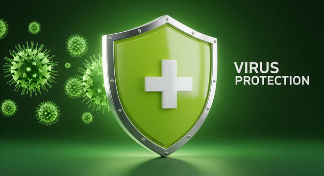 Virus protection shield for strong defense against infection and disease spread