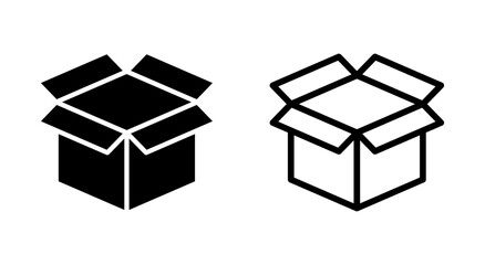 Box icon symbol for apps and websites. box sign and symbol, parcel, package