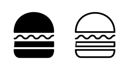 Burger icon symbol for apps and websites. burger sign and symbol. hamburger