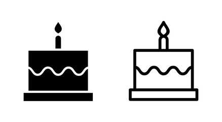 Cake icon symbol for apps and websites. Cake sign and symbol. Birthday cake icon