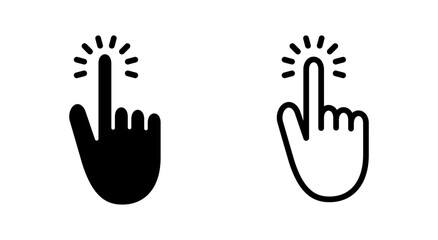 Fototapeta premium Hand cursor icon symbol for apps and websites. cursor sign and symbol. hand cursor icon clik