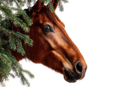 Horse head on a neutral transparent background for designers, marketers. 2026. Popular illustration, object, symbol, texture, pattern, holiday. - Powered by Adobe