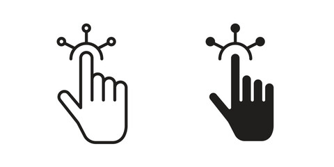 Fototapeta premium Interactive icon for template. Icon vector graphic set