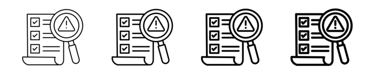 Risk Assessment  Icon Set Different Style Collection
