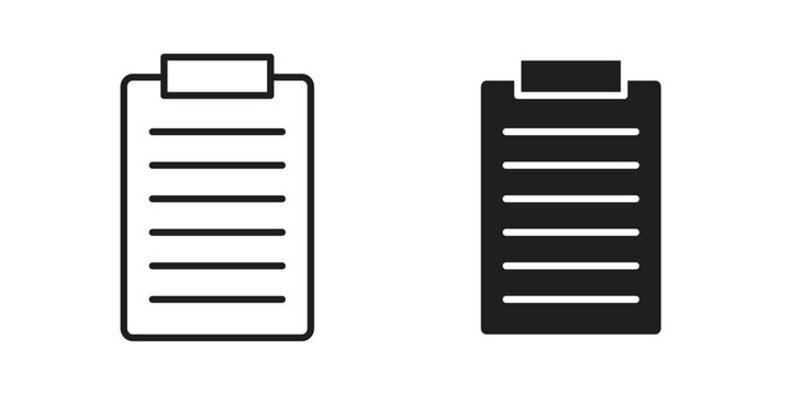 List icon for template. Icon vector graphic set