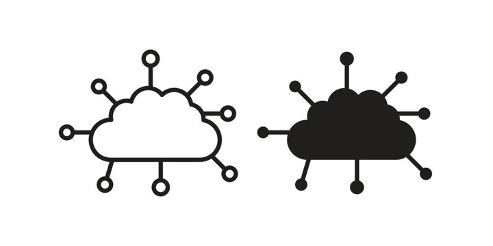 Network cloud icon for template. Icon vector graphic set