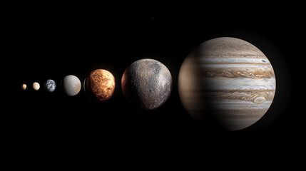 Explore the planets in our solar system from Mercury to Jupiter