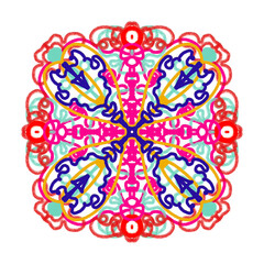colorful mandala pattern design 