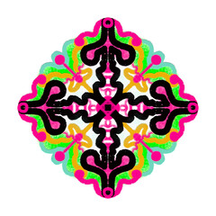 colorful mandala pattern design 