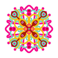 colorful mandala pattern design 
