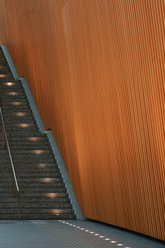 Orange handrail