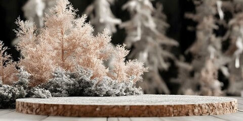 Nature scene with product display