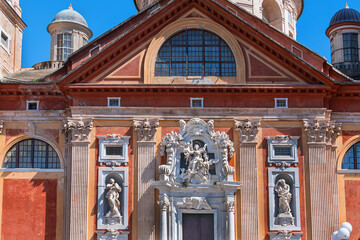 Renaissance Basilica di Santa Maria Assunta di Carignano (from 1522). GENOA, ITALY.