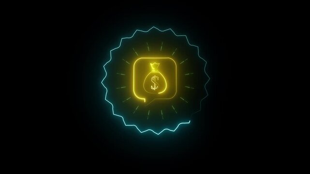 eon Money Bag Finance Icon – Smart Investment, Payment & Wealth Management in Futuristic Style