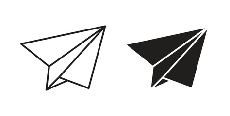 Paper plane icon symbol. Vector EPS 10. line and glyph icon
