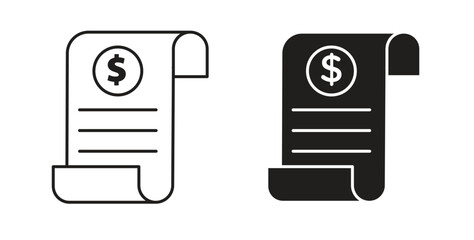 Payroll icon symbol. Vector EPS 10. line and glyph icon