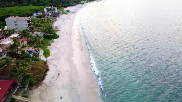 Aerial View of Careyeros Beach in Punta de Mita Mexico #5