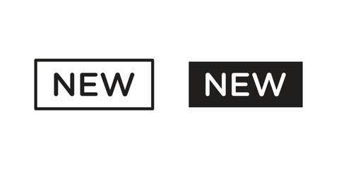 Obraz premium New icon doodle set. editable outline stroke vector eps