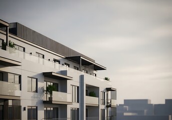 Contemporary architectural design featuring modern apartment residences