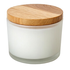 Scented candle with bamboo lid. 
