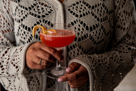 Held Pink Cocktail 