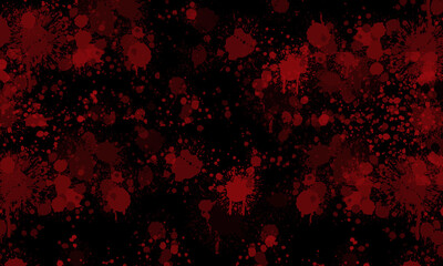 The black background image has a scattering of red drops creating a beautiful pattern.