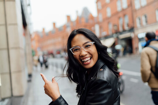 Joyful moment on the street