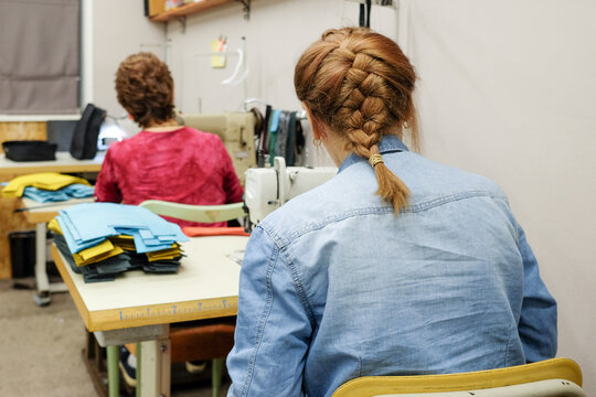 Focused Craftsmanship in a Textile Workshop

