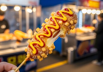 Image of Korean Corn Dog Street Snack
        