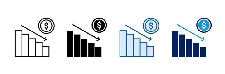 Loss Area Icon Set Multiple Style Collection