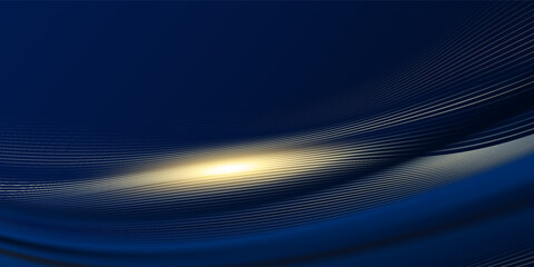 blue abstract background with luxury golden elements vector illustration