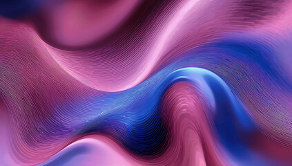 Abstract digital waves with fluid color gradients